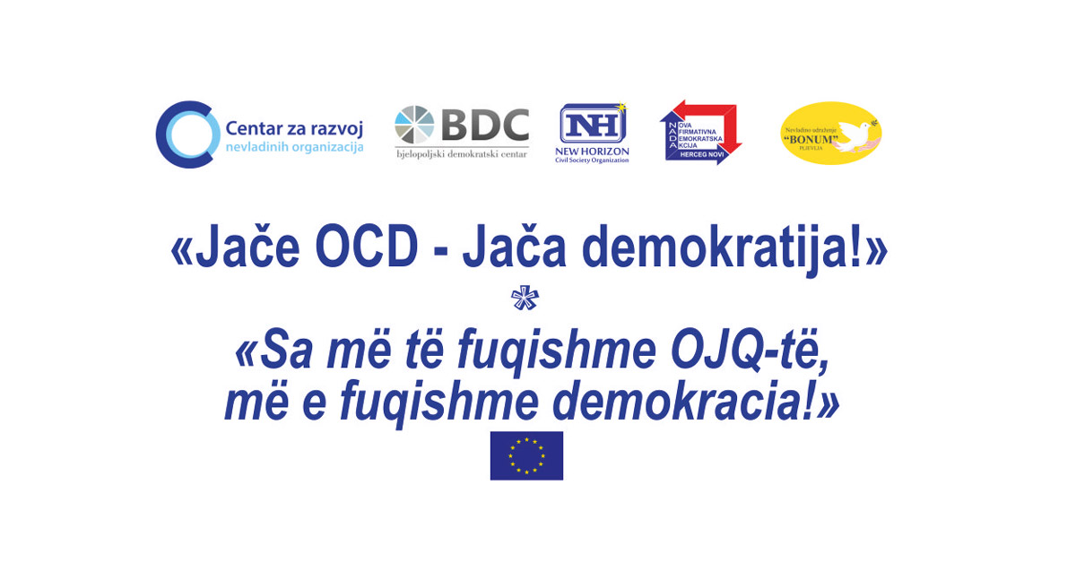 Predstavljanje projekta “Jače OCD – Jača demokratija”