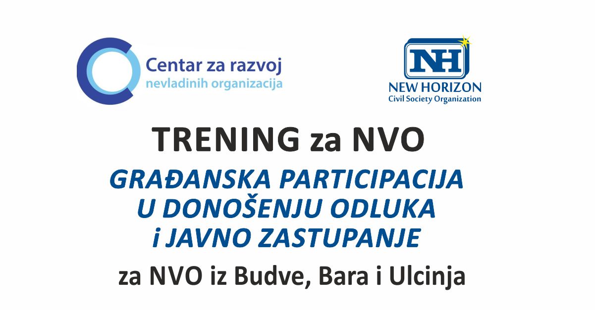 TRAINING FOR NGOs- CITIZEN PARTICIPATION IN DECISION-MAKING PROCESS AND PUBLIC REPRESENTATION