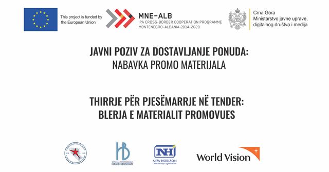 TENDER: NABAVKA PROMO MATERIJALA – BLERJA E MATERIALIT PROMOVUES