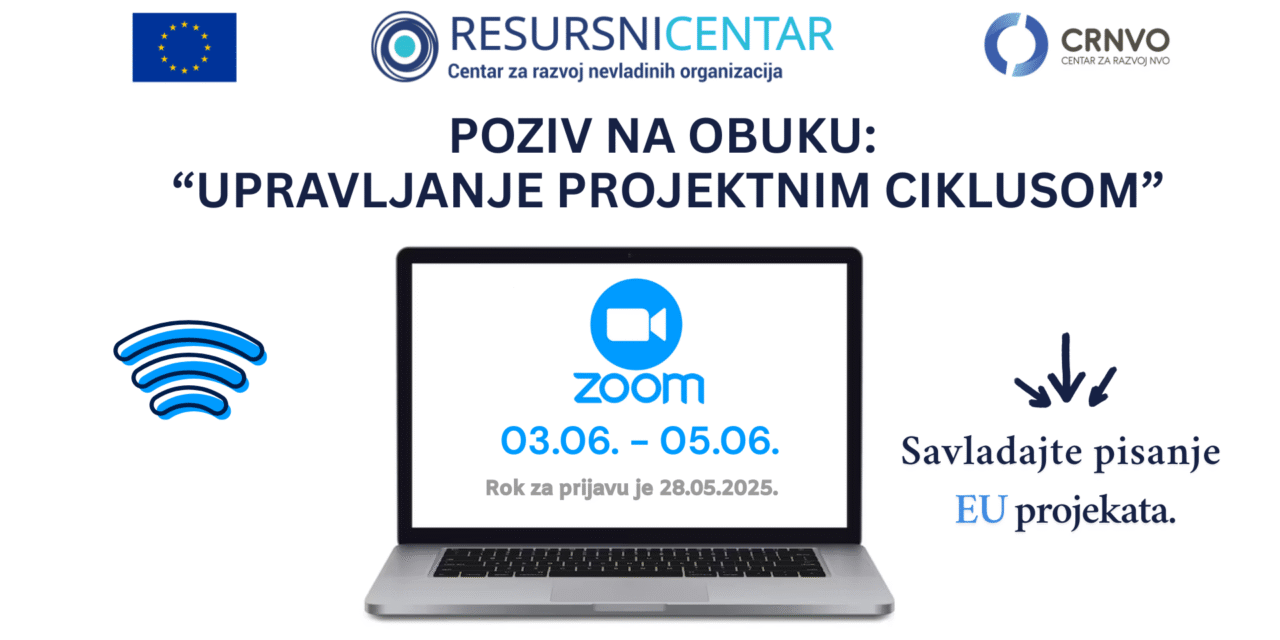 POZIV NA OBUKU “UPRAVLJANJE PROJEKTNIM CIKLUSOM”