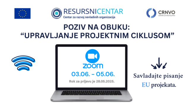 POZIV NA OBUKU “UPRAVLJANJE PROJEKTNIM CIKLUSOM”