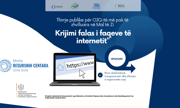 Shërbim falas për krijimin e faqeve të internetit për OJQ-të më pak të zhvilluara