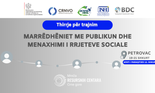THIRRJE PËR TRAJNIM: “MARRËDHËNIET ME PUBLIKUN DHE MENAXHIMI I RRJETEVE SOCIALE”