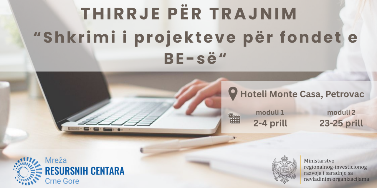 Trajnim për OJQ: shkrimi i projekteve për fondet e BE-së