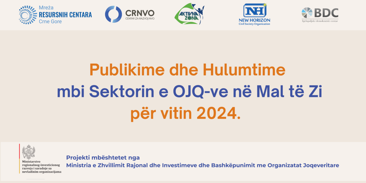 Publikime dhe hulumtime mbi sektorin e OJQ-ve në Mal të Zi – 2024