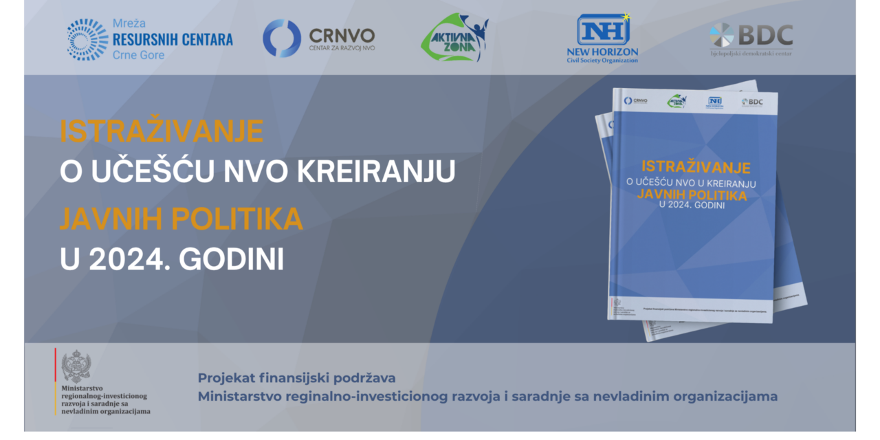 Istraživanje o učešću NVO u kreiranju javnih politika u 2024. godini