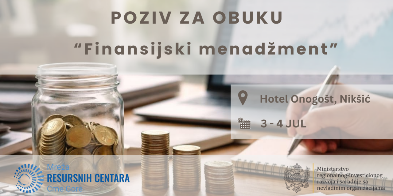 Thirrje për OJQ-të: Trajnim mbi temën menaxhimi financiar