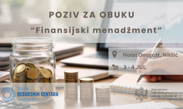 Thirrje për OJQ-të: Trajnim mbi temën menaxhimi financiar